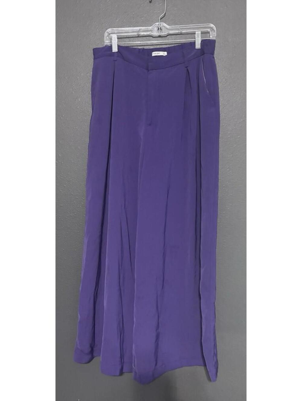 Tronjori Wide Leg High Waist Pants Purple Size XL